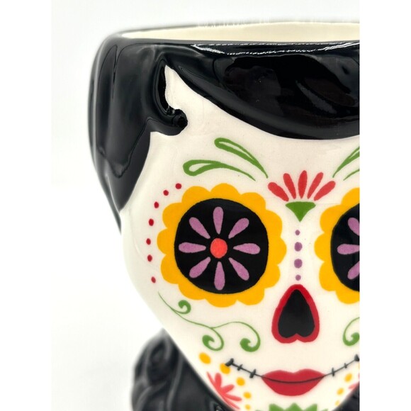 Blue‎ Sky Clayworks Coffee Mug Halloween Day of the Dead Sugar Skull NWT 20oz - Picture 13 of 16